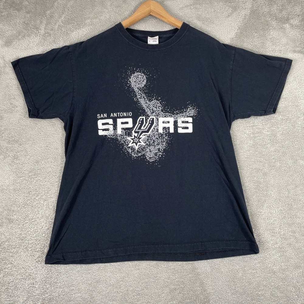 San Antonio Spurs Shirt Mens Large Black NBA Basketball Y2K Vintage